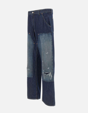 Jeans ampi con strappi SH0LA0049 M30055967 MM6 MAISON MARGIELA 