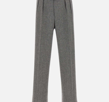 Pantaloni in lana con motivo spigato PNEVIL24610017 N1253 TAGLIATORE 
