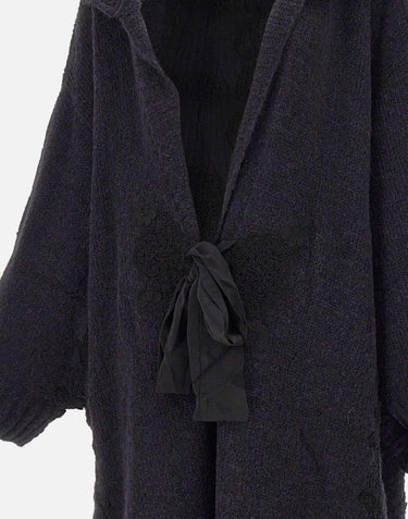 Cappotto in maglia W07040280 33BLACK MAURIZIO MYKONOS 