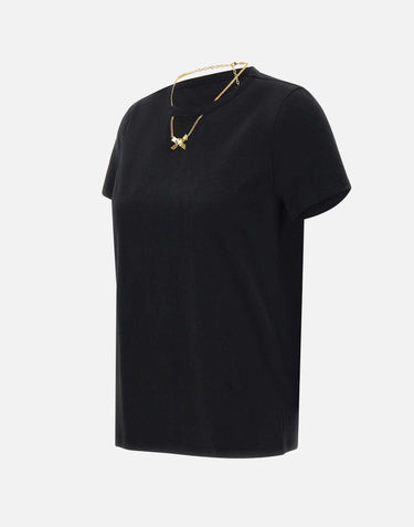 T-shirt in cotone con collana MA02951E2 110 ELISABETTA FRANCHI 