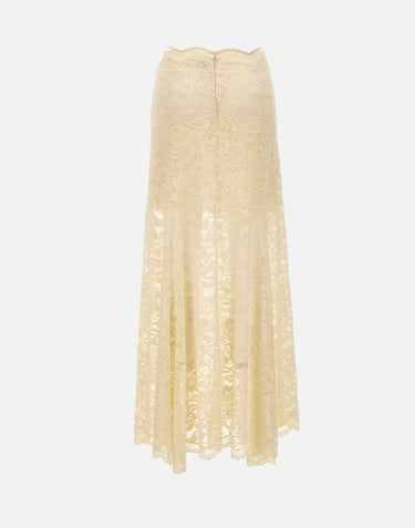 Gonna lunga svasata in pizzo 26PJJU131PA0170 P105 RABANNE 