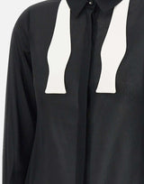 Camicia " Daily" in georgette con cravattino CA10952E2 110 ELISABETTA FRANCHI 