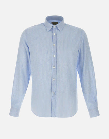 Camicia in lino e cotone CFWOSI0170 MRUT397731181 WOOLRICH 