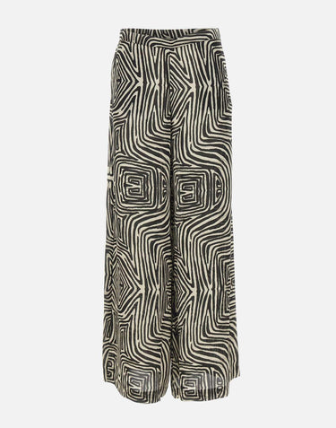 Pantaloni in viscosa a fantasia P194P200490N 001 ELENA MIRO' 