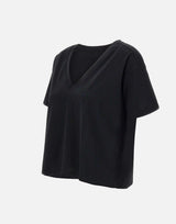 T-shirt  "Faa" in cotone Supima FAAA BLACK LOULOU DE SAISON 