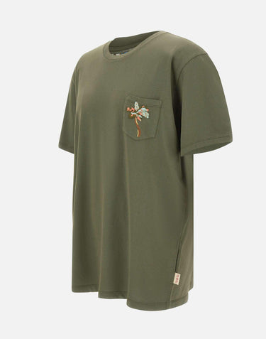 T-shirt "Naif" in cotone NAIFR00470 MILITARE BOB 