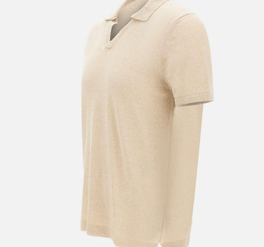 Polo in misto lino e cotone DC126102 BEIGE DELLA CIANA CASHMERE 