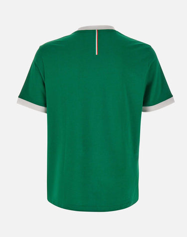 T-shirt in cotone elasticizzato con bandiera 50562134 320 BOSS 