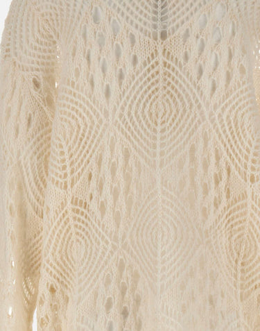 Maglione in lana e alpaca W08210280 24WHITE MAURIZIO MYKONOS 