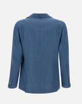 Blazer in lana, seta e lino 48009 0009 BARBA 