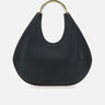 Borsa hobo grande in materiale sintetico con cuciture logo BS76A52E2 110 ELISABETTA FRANCHI 
