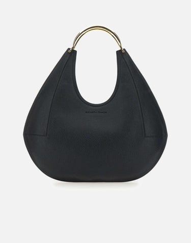 Borsa hobo grande in materiale sintetico con cuciture logo BS76A52E2 110 ELISABETTA FRANCHI 