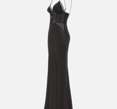 Abito Red Carpet in raso con elastici ABR5362E2 110 ELISABETTA FRANCHI 