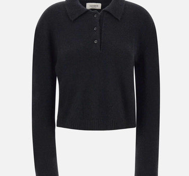 "Knitted polo cropped shirt" F5LAWOKP249 110 LANEUS 