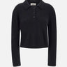 "Knitted polo cropped shirt" F5LAWOKP249 110 LANEUS 