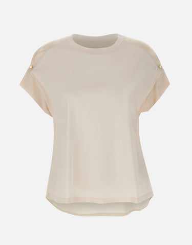 T-shirt con dettaglio gioiello G066Z100589N 002 ELENA MIRO' 
