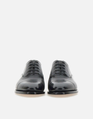 Stringate "F.J Lav. GY" in pelle 765NERO CU08 DUCA DEGLI ABRUZZI 