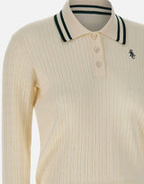 Polo "SRC Mini Cable LS" ST03761302WH61 ECRU SPORTY & RICH 