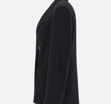Blazer doppiopetto in crêpe V938991488 001BLK VINCE. 