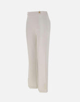 Pantaloni in doppio crêpe stretch con logo charm PA16861E2 360 ELISABETTA FRANCHI 