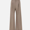 Pantaloni con vita plissettata 1226WTR007113A LIMESTONE VICTORIA BECKHAM 
