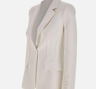 Giacca in doppio crêpe stretch con motivi a taglio vivo GI21661E2 360 ELISABETTA FRANCHI 