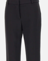 Pantaloni in crêpe leggero con bande in raso PA17561E2 110 ELISABETTA FRANCHI 