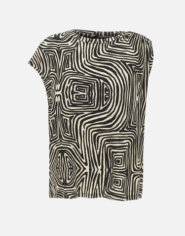 T-shirt in viscosa a fantasia 2007Z000056N 043 ELENA MIRO' 