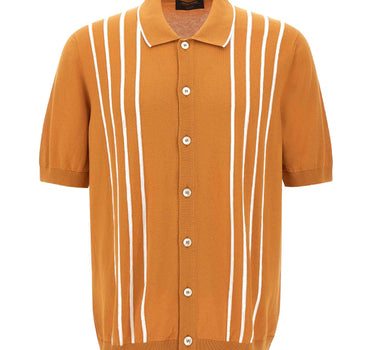 Camicia in maglia con intarsio a righe 59135 18066338 GRAN SASSO 