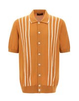 Camicia in maglia con intarsio a righe 59135 18066338 GRAN SASSO 