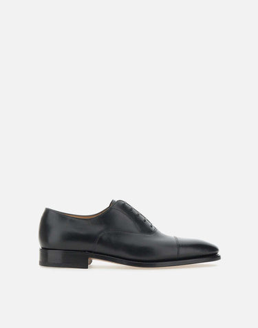 Stringate "F.J Lav. GY" in pelle 765NERO CU08 DUCA DEGLI ABRUZZI 