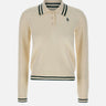 Polo "SRC Mini Cable LS" ST03761302WH61 ECRU SPORTY & RICH 