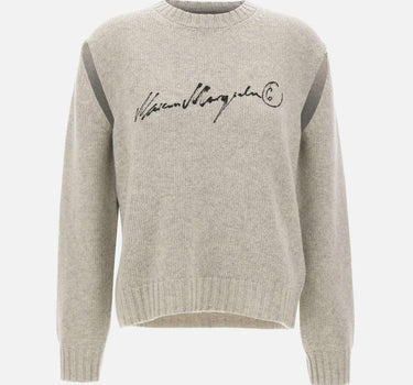 Maglione in lana con firma Margiela S52HL0065 M13288806S MM6 MAISON MARGIELA 