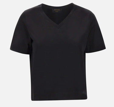 T-shirt in cotone con scollo a V 60205 74000099 GRAN SASSO 
