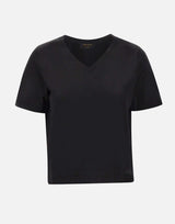 T-shirt in cotone con scollo a V 60205 74000099 GRAN SASSO 