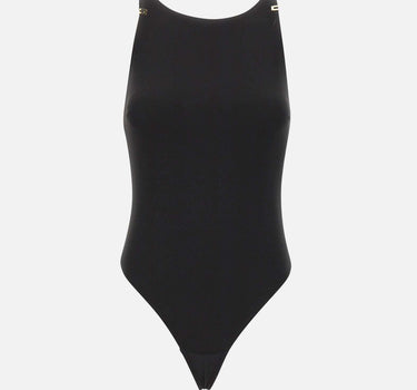 Body in jersey crêpe con dettagli logo BO03462E2 110 ELISABETTA FRANCHI 