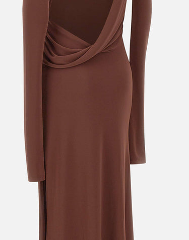 Abito "Veronica" in crepe T170119A TJP073CACAO THE ANDAMANE 