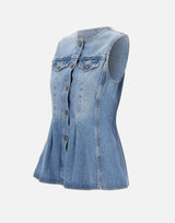 Top in denim svasato 115167 1321 ROTATE BIRGER CHRISTENSEN 