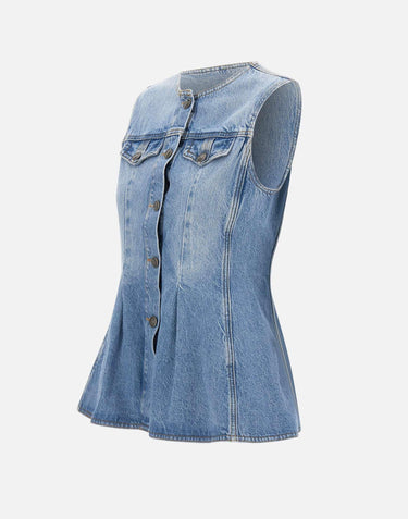 Top in denim svasato 115167 1321 ROTATE BIRGER CHRISTENSEN 