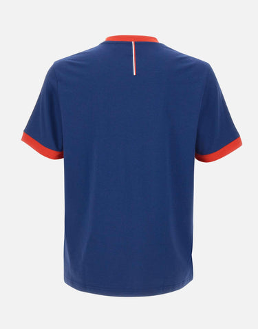 T-shirt in cotone elasticizzato con bandiera 50562134 419 BOSS 