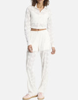 Pantaloni con pizzo firebird KE3455 WHITE ADIDAS 