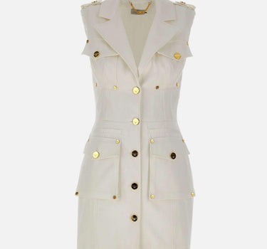 Abito in gabardina di cotone con tasconi AB92861E3 360 ELISABETTA FRANCHI 