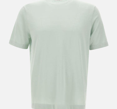 T-shirt girocollo in cotone DK17038 SALVIA DIKTAT 