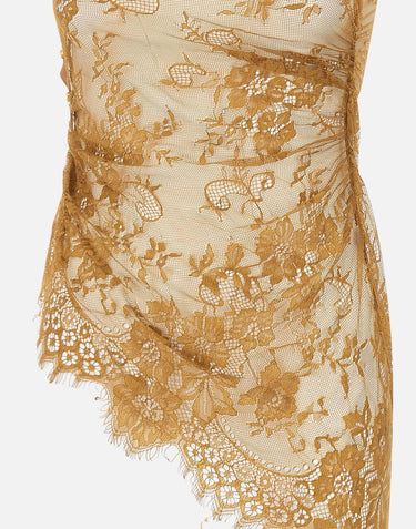 "Brownish green lace halter top" BX009 BROWNISHGREEN JACQUES WEI 