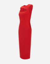 "Cameron asymmetrical midi dress" 25031221 RED REBECCA VALLANCE 