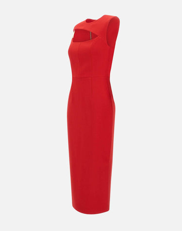 "Cameron asymmetrical midi dress" 25031221 RED REBECCA VALLANCE 