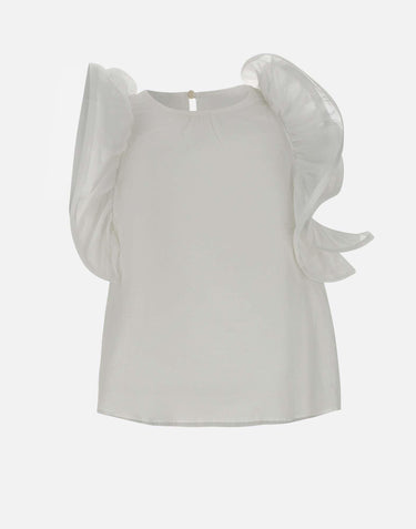 Top  in popeline di cotone QP1TZ049 1041 KAOS 