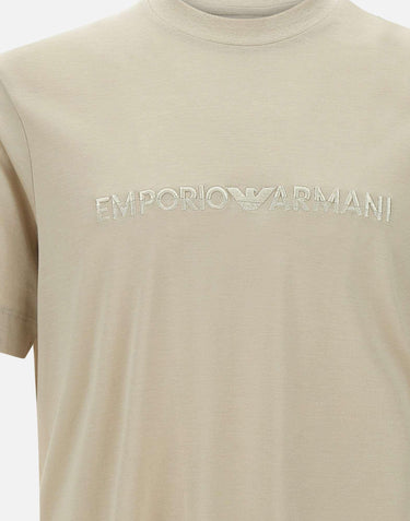 T-shirt in cotone e lyocell EM001070 AF13747U1098 EMPORIO ARMANI 