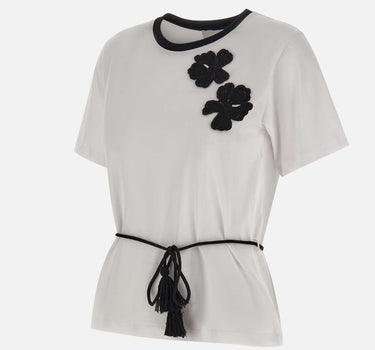 T-shirt ricamata con cintura SP1DK004 1019 KAOS 
