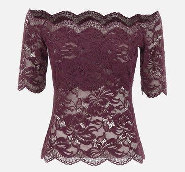 Top in pizzo a maniche corte 26AJTO697PA0170 P534 RABANNE 